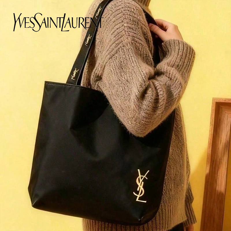 Luxury Bags Ysl - YSL Saint Laurent Zwarte Canvas Tote