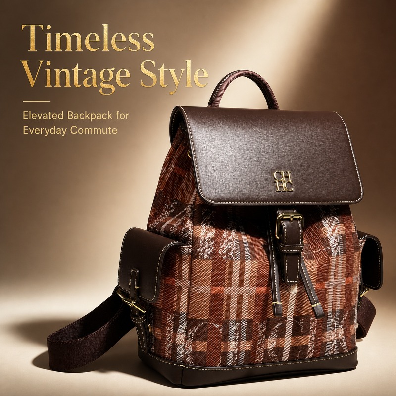 Luxury Bags For You - CHHC Mode Kleurblok Rugzak Dating Veelzijdige