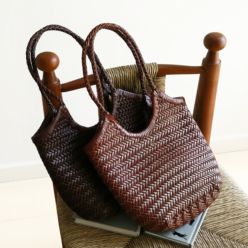Handgeweven lederen draagtasse - Luxury Bags Of 2026 recensie en prijs