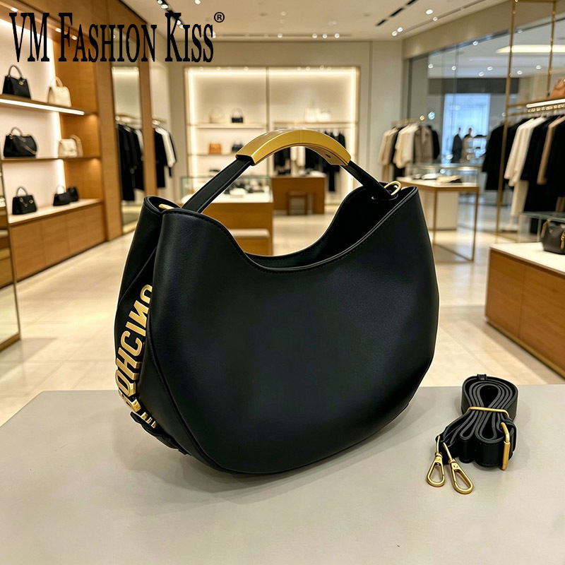 Halvemaanvormige dames handtas - Luxury Tote Bags With Zipper recensie en prijs