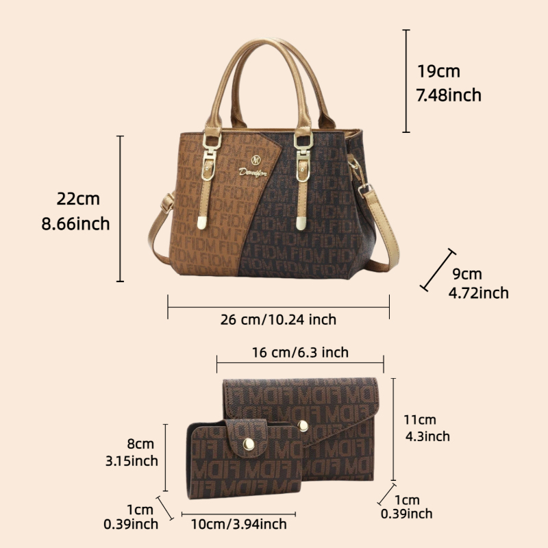 3-delige dames tasset, luxe pr - Luxury Bags For You recensie en prijs