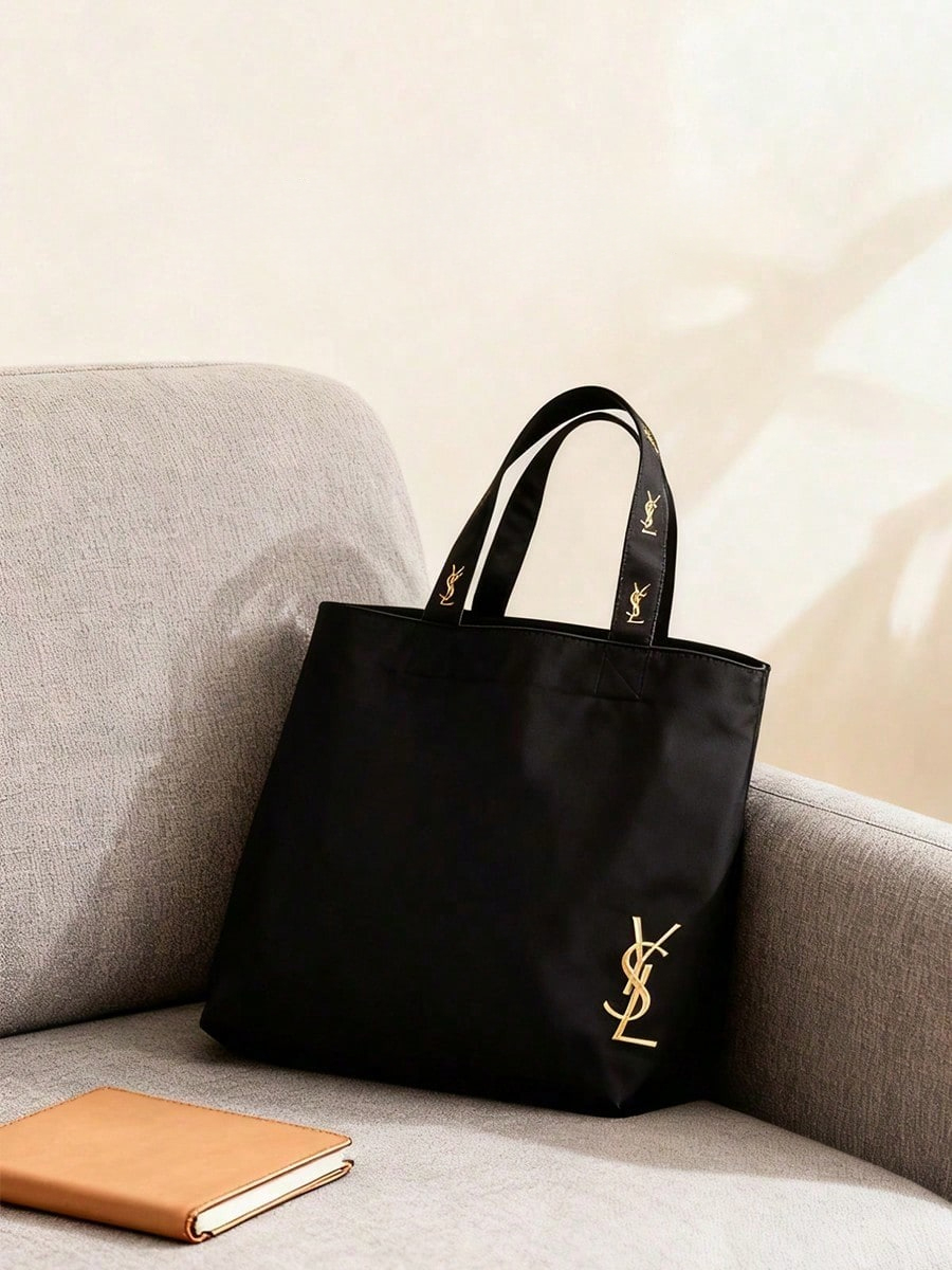 YSL Zwarte Borduurwerk Logo Ca - Luxury Bags Ysl recensie en prijs