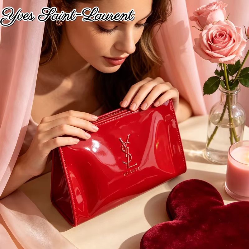 YSL Rode Lakleren Cosmetische  - Luxury Bags Ysl recensie en prijs