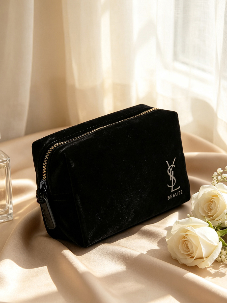 YSL Dames Zwarte Fluwelen Cosm - Luxury Bags Ysl recensie en prijs