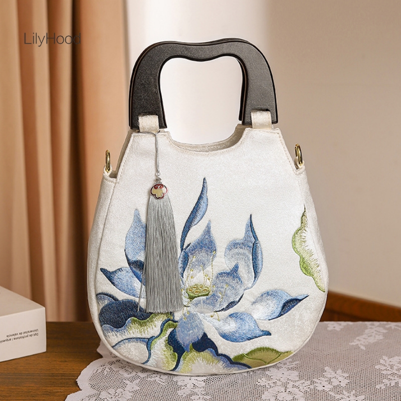 Dames Retro Chic Bloemenborduu - Luxury Bags Medium Size recensie en prijs